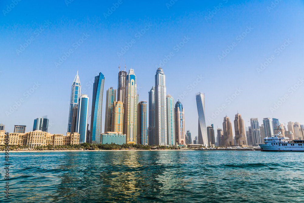 Naklejka premium Dubai Marina cityscape, UAE
