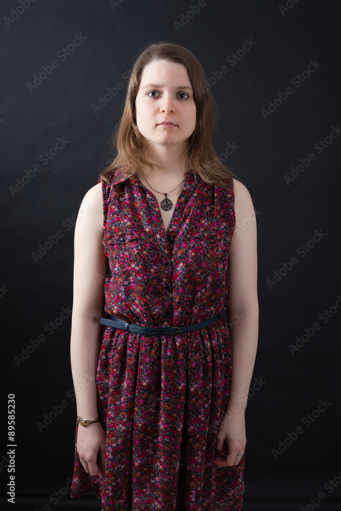 Beautiful woman doing different expressions in different sets of clothes: posing Beautiful woman doing different expressions in different sets of clothes: posing