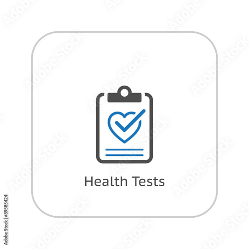 Health Tests and Medical Services Icon. Flat Design.