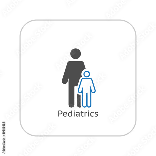 Pediatrics and Medical Services Icon. Flat Design.