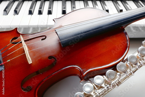 Musical instruments close up