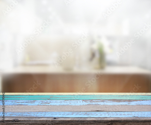 Table Top And Blur Interior Background