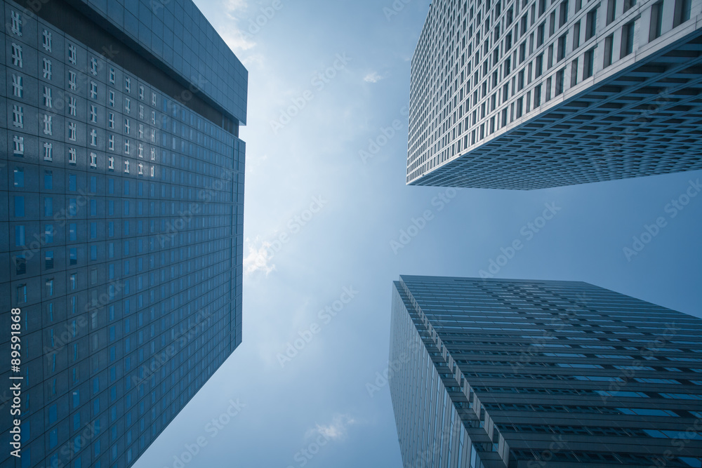 View of High rise building at city downtown