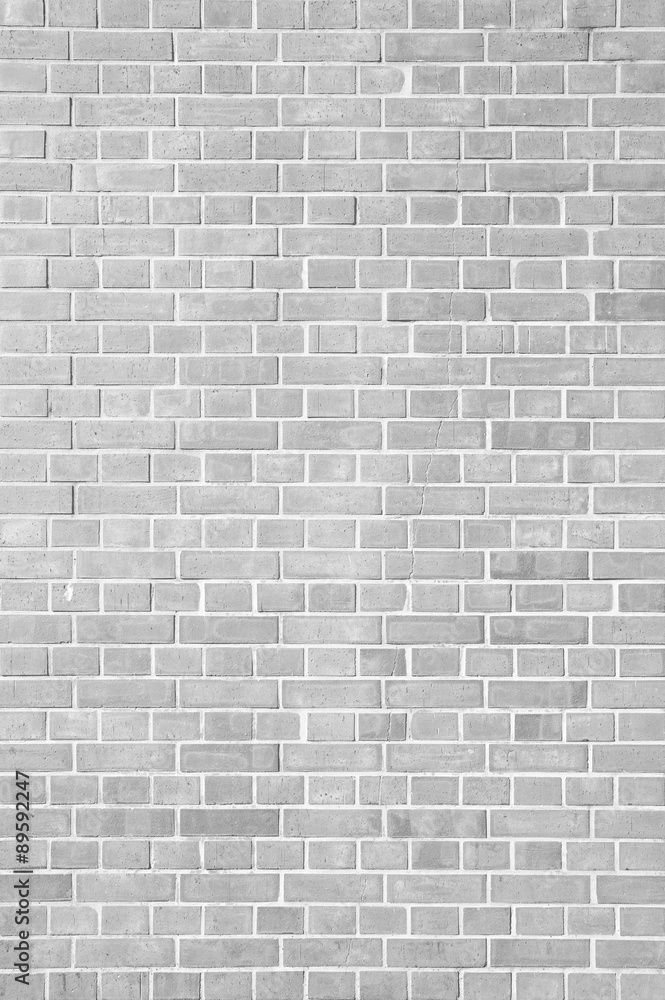 Naklejka premium Old white brick wall background and texture..