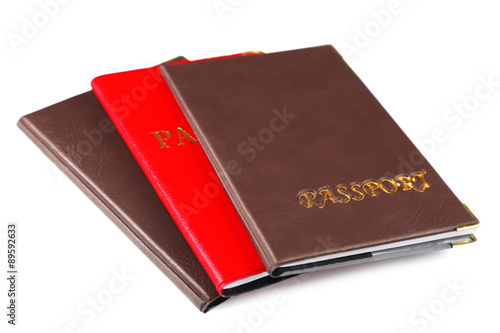 Passports isolated on white