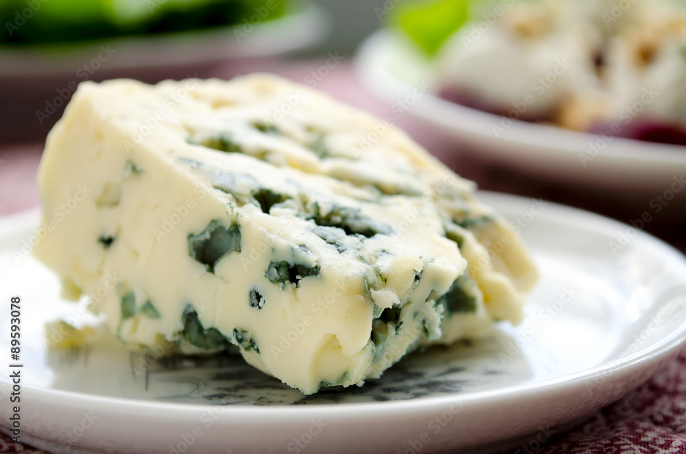 gorgonzola cheese on white plate gorgonzola cheese on white plate