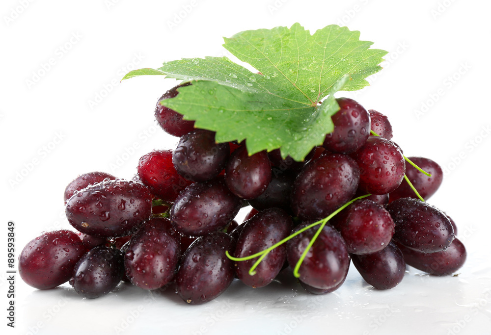 Fresh ripe grapes, isolated on white Fresh ripe grapes, isolated on white