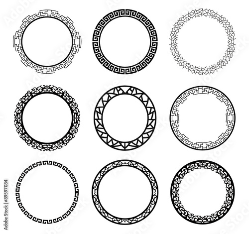 vector circle frame set