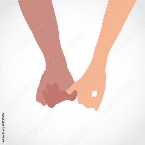 To pinky swear, hand in hand, Vector Illustration