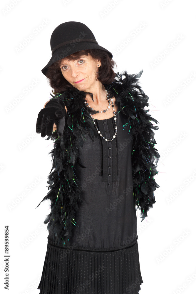 Beautiful woman doing different expressions in different sets of clothes: pointing Beautiful woman doing different expressions in different sets of clothes: pointing