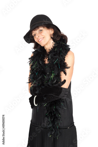 Beautiful woman doing different expressions in different sets of clothes: love