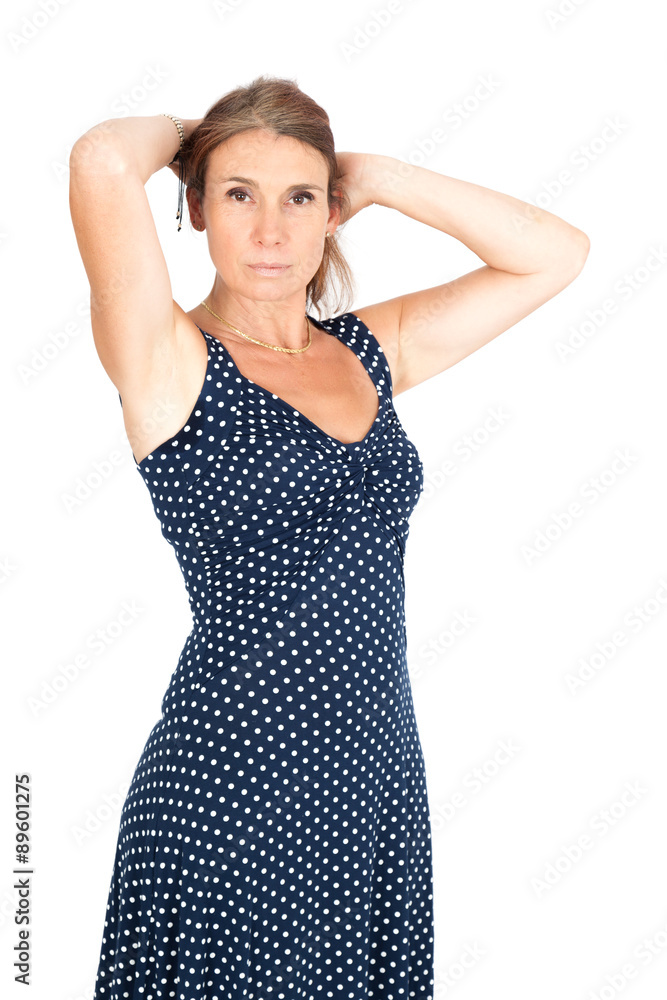 Beautiful woman doing different expressions in different sets of clothes: posing Beautiful woman doing different expressions in different sets of clothes: posing