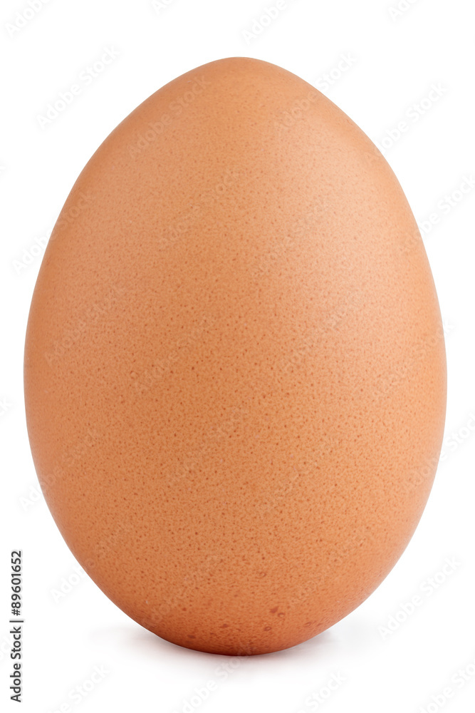 Single brown chicken egg isolated on white background. Single brown chicken egg isolated on white background.