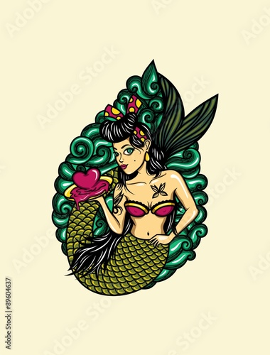 Pin up Mermaid