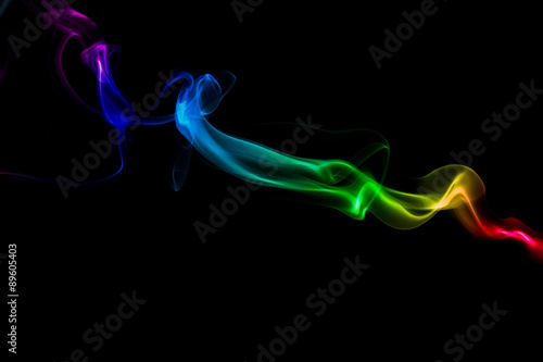 Abstract smoke rainbow background.