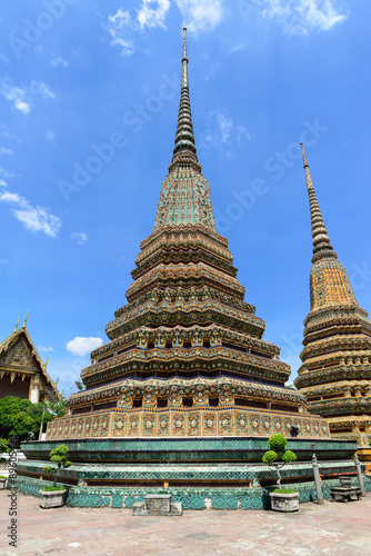 Thai architecture in Wat Pho at Bangkok, Thailand.