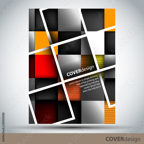Vector brochure, flyer, cover design template. Can be used as concept for your graphic design. Proportionally for A4 size.