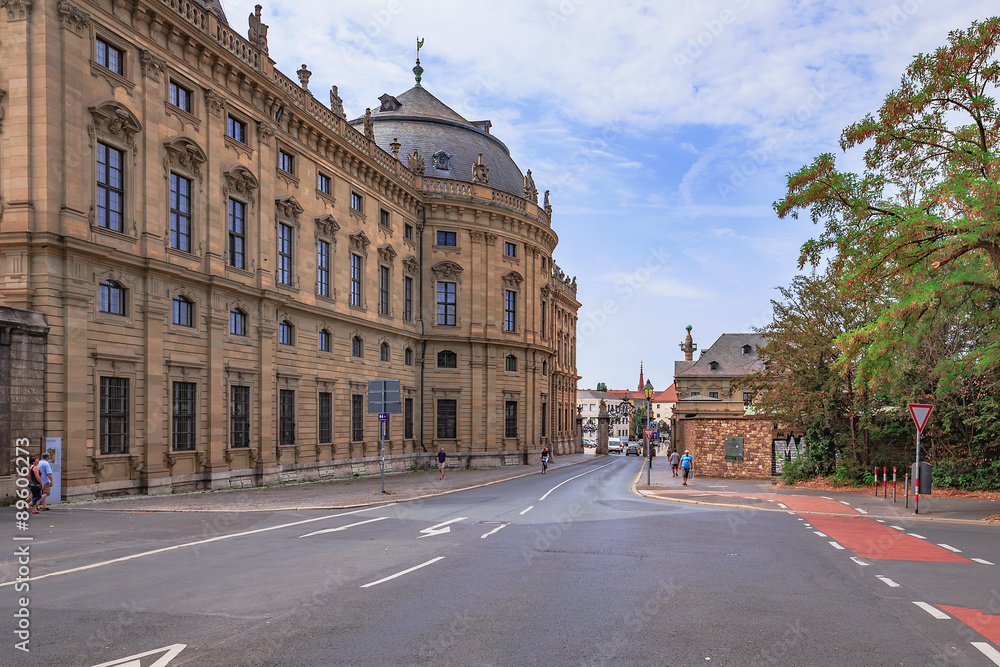 Wuerzburg City in Franconia, Germany. Travel destination