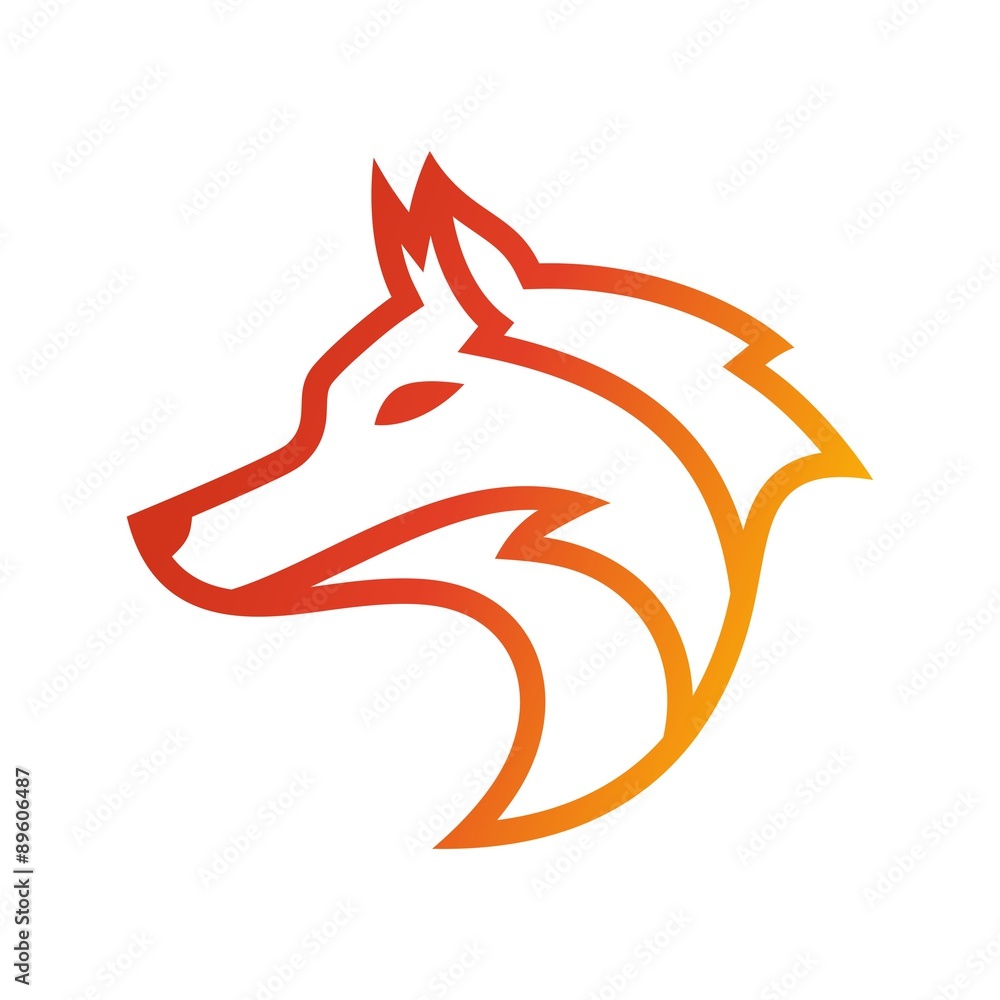Fototapeta premium Wolf Logo Template