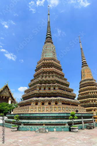 Thai architecture in Wat Pho at Bangkok, Thailand.