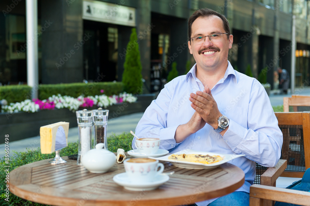 Businessman having lunch Businessman having lunch