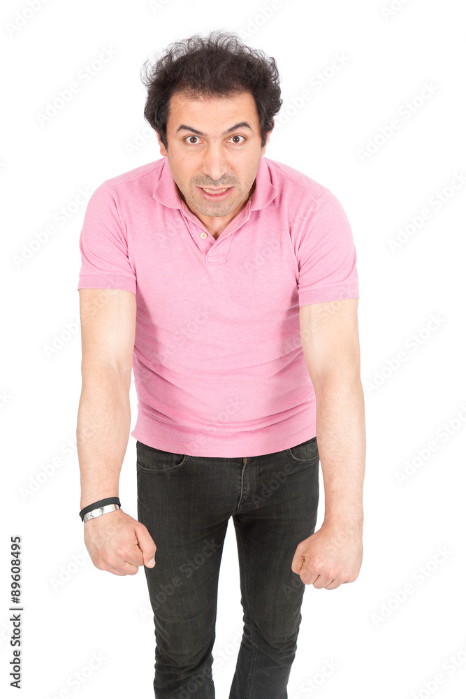 Handsome arabic man doing different expressions in different sets of clothes: angry Handsome arabic man doing different expressions in different sets of clothes: angry