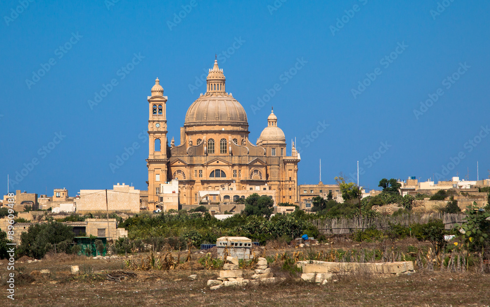 Rotunda in city Xewkija at Gozo island, Malta