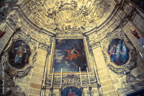 Εκτύπωση καμβά Interior of church St.John Baptis, Gozo - Malta