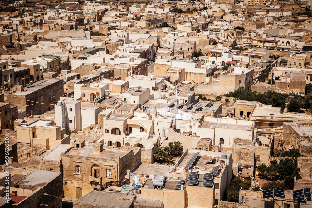 Houses at town Xewkija - Gozo, Malta