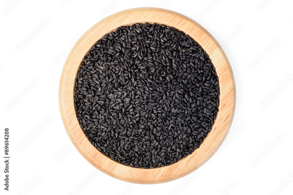black sesame in the wooden plate, (large depth of field, taken with tilt shift lens) black sesame in the wooden plate, (large depth of field, taken with tilt shift lens)