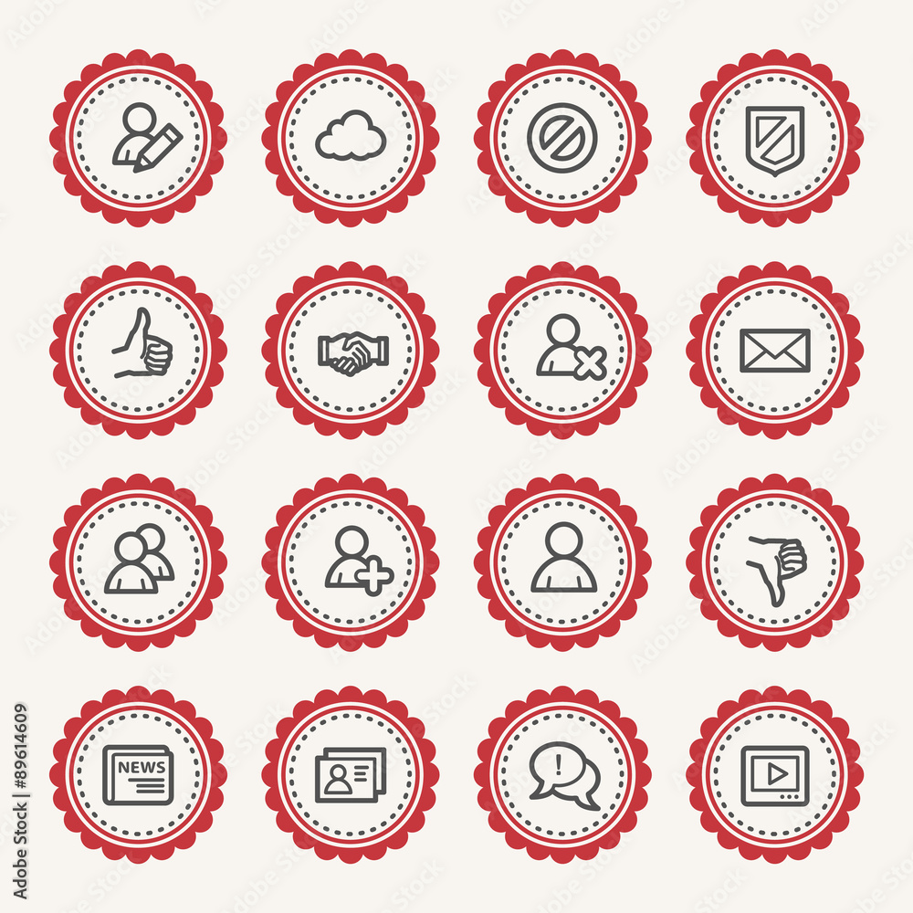Community. Social media icons set Community. Social media icons set