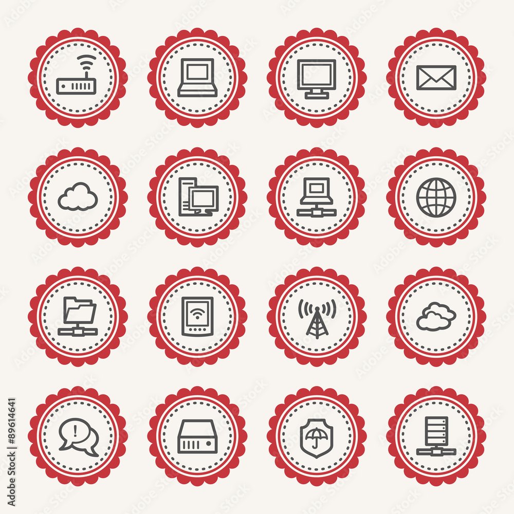 Cloud computing & internet icons set Cloud computing & internet icons set