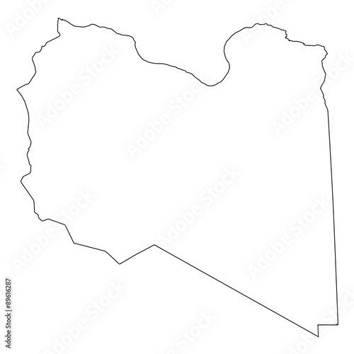 High detailed Outline of the country of Libya
