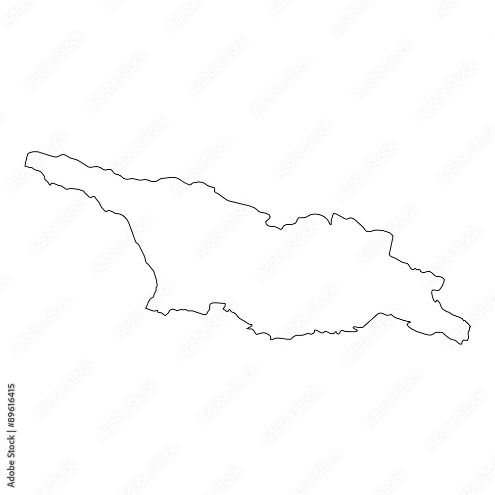 High detailed Outline of the country of Georgia High detailed Outline of the country of Georgia