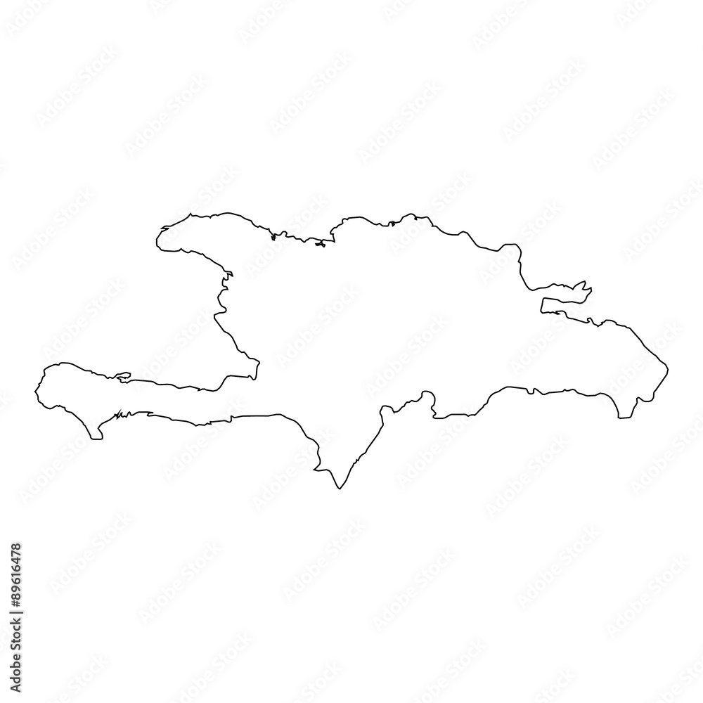 High detailed Outline of the country of  DemRepublic