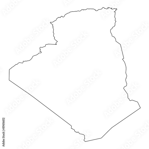 High detailed Outline of the country of Algeria