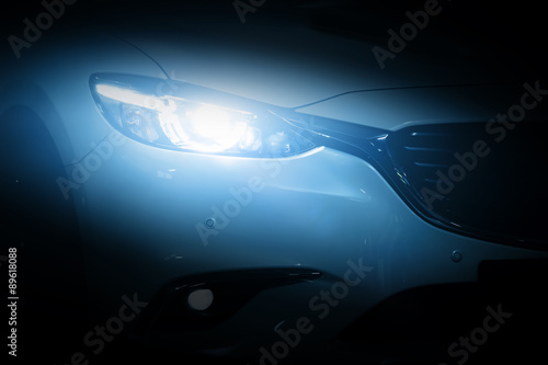 Fotografie Modern luxury car close-up background