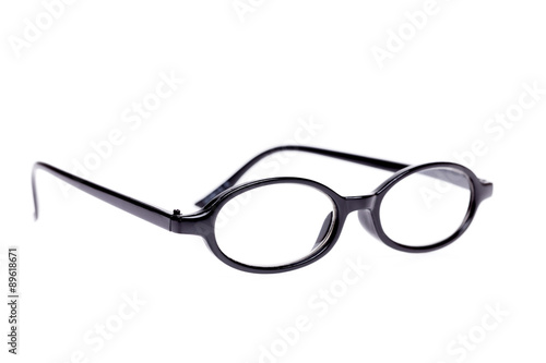 Black Eye Glasses Isolated on White Background