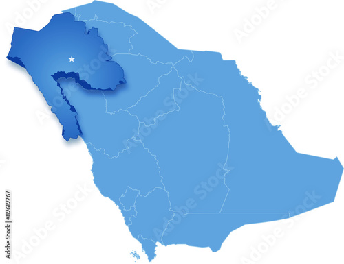 Map of Saudi Arabia  the region Tabuk