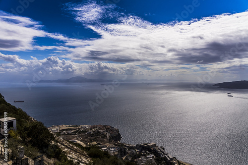 Straße von Gibraltar mit spanischer Bucht von Algeciras