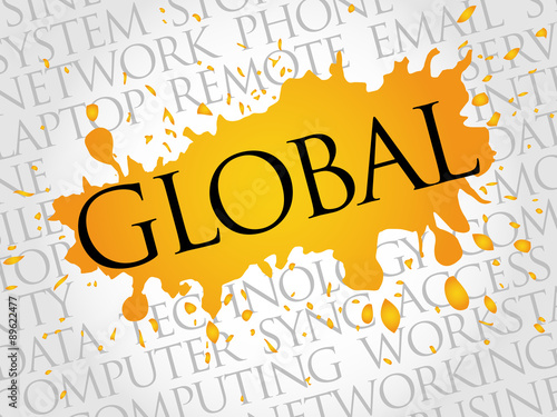 Global word cloud concept