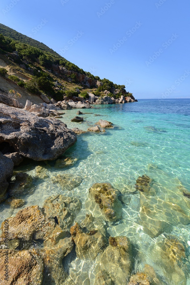 Landscape of Kefalonia island in Greece