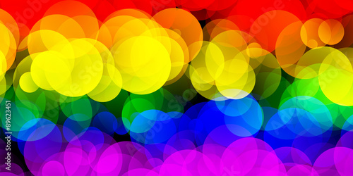 LGBT Flag With Gradient Circle Effect