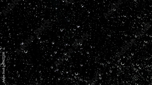 background of raindrops on glass night