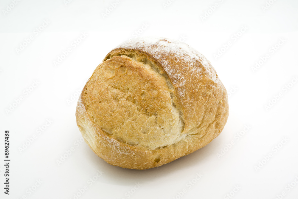 One loaf of round fresh sourdough bread