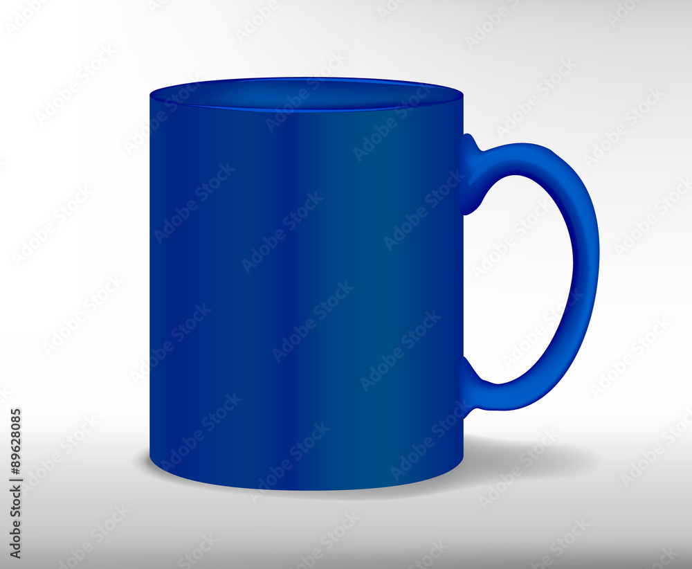 Isolated realistic blue cup. Vector illustration Isolated realistic blue cup. Vector illustration