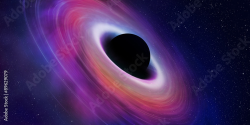 Vászonkép Black hole illustration