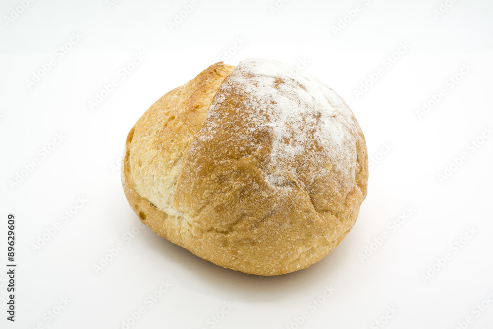One loaf of round fresh sourdough bread One loaf of round fresh sourdough bread