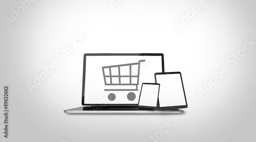 Shopping Cart white