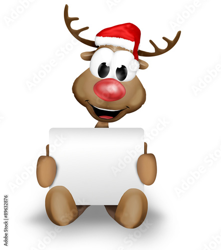 Christmas Reindeer holding ...
